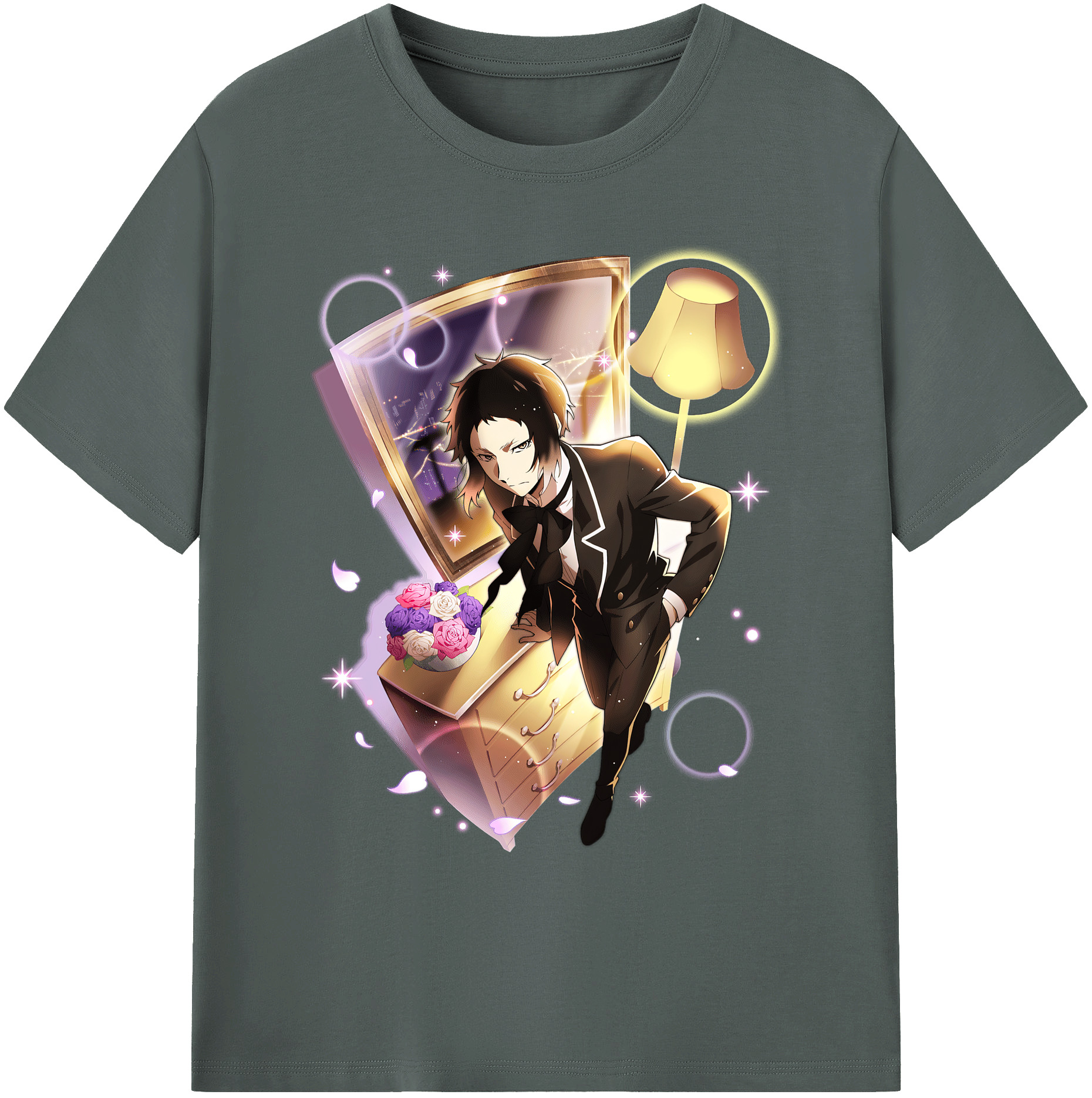 （画像用） 文豪ストレイドッグス Bungo Stray Dogs 綿100％ メンズ半袖Tシャツ｜肌触りやわらか＆通気性